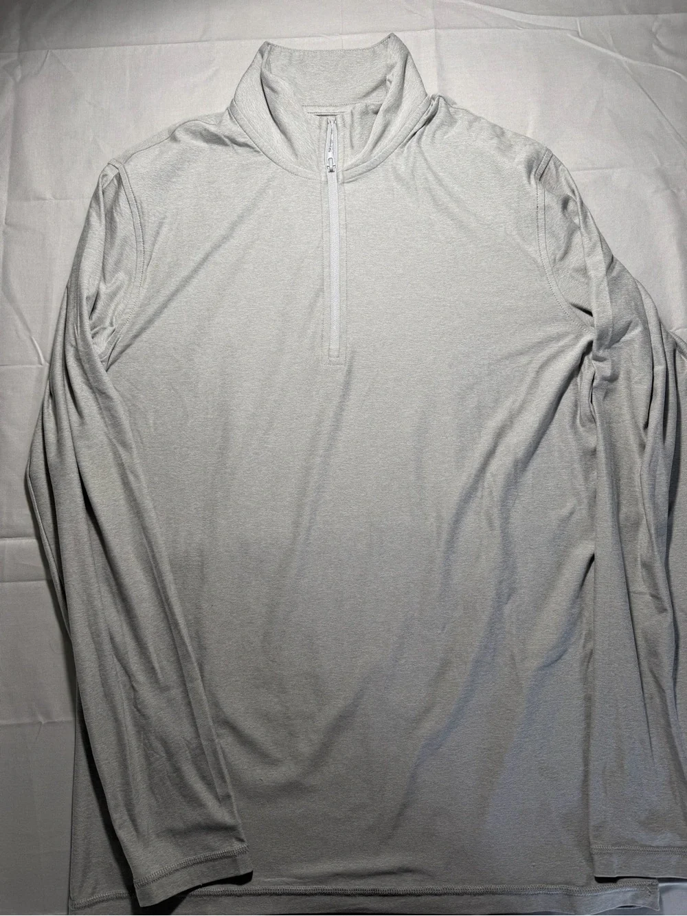 Light Gray Quarter-Zip Performance Pullover true classic